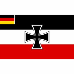 Vlajka Deutsches Reich + kříž Vlajka Deutsches Reich + kříž