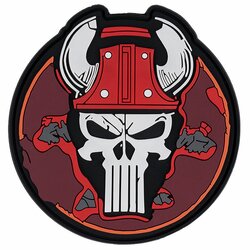 Nášivka PUNISH SKULL BULL velcro 3D PVC Nášivka PUNISH SKULL BULL velcro 3D PVC