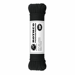 PARACORD 550-Lb 15m-4mm ROTHCO ČERNÝ PARACORD 550-Lb 15m-4mm ROTHCO ČERNÝ