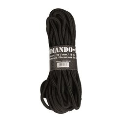 Padáková šňůra - ČERNÁ 7mm/15m Padáková šňůra - ČERNÁ 7mm/15m