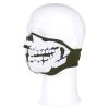 Maska obličejová SKULL 3D neopren zelená