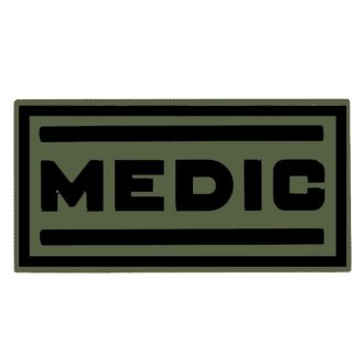 Nášivka nápis MEDIC velcro 3D PVC bojová