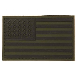 Nášivka vlajka USA velcro 3D PVC bojová