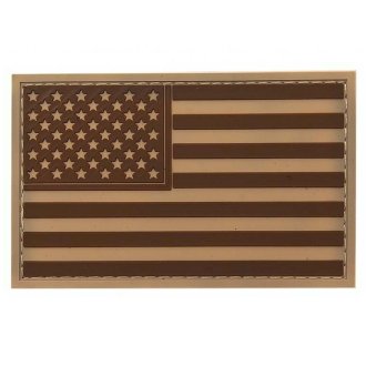 Nášivka vlajka USA velcro 3D PVC pouštní