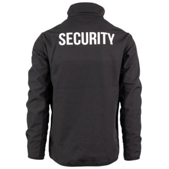 Bunda softshell nápis SECURITY černá