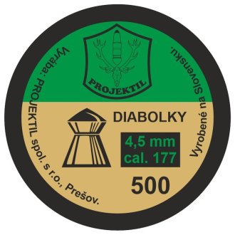 Diabolky PROJEKTIL špičatá hlavička 4,5mm 500ks