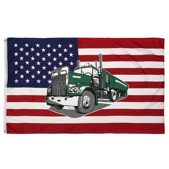 Vlajka USA - kamion
