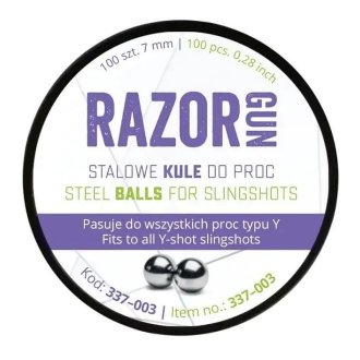 Kuličky do praku ocelové 7mm 100ks RazorGun