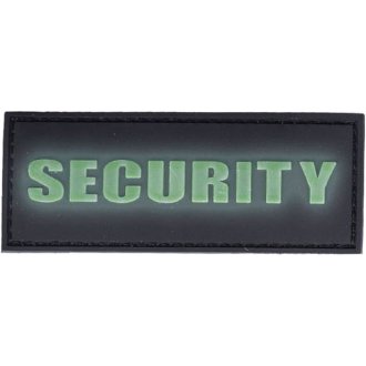 Nášivka SECURITY fosforeskující velcro 3D PVC