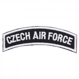 Nášivka Czech AIR FORCE oblouk- černobílá