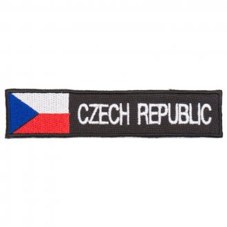 Nášivka plátek Czech Republic černý VELCRO