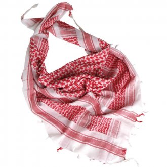Palestinský šátek - bíločervený HRUBÝ