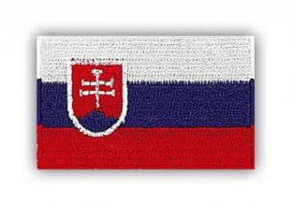 Vyšívaná vlajka - Slovenská Republika - nažehlovací