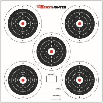 Terč vzduchovkový BeastHunter 5-terčíků 14x14cm 100ks