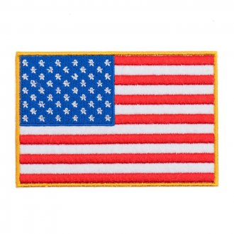 Nášivka - vlajka USA barevná levá VELCRO