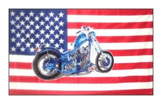 Vlajka USA - motorka